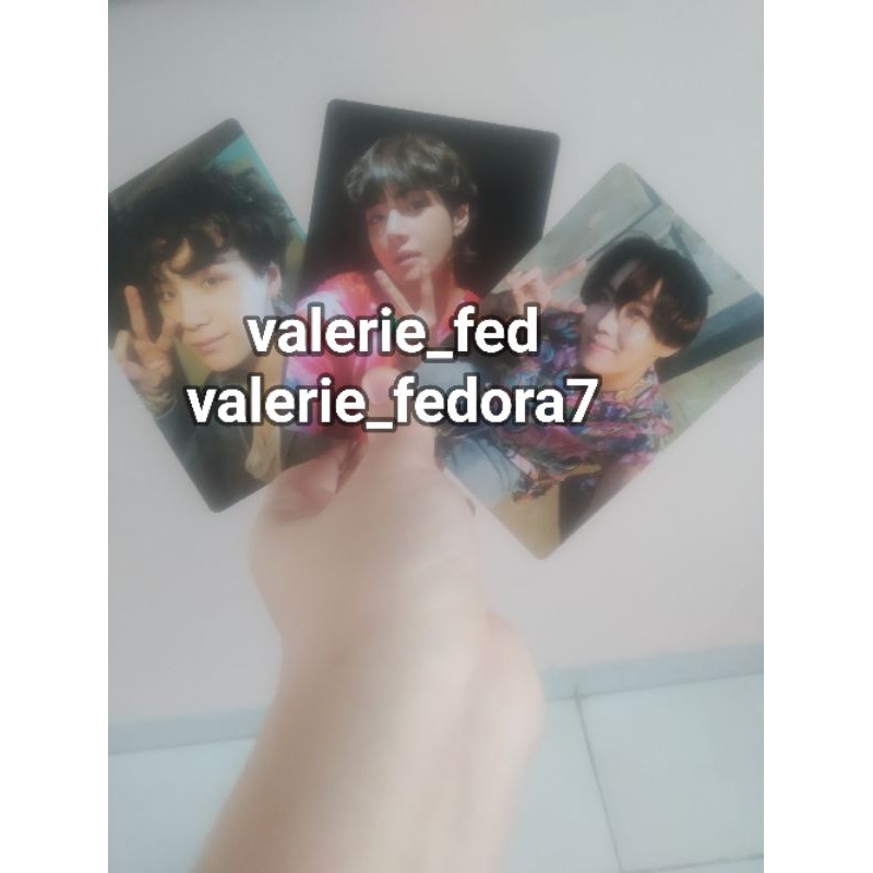 Photocard official Lightstick BTS V JHOPE SUGA ARMY BOMB versi 3