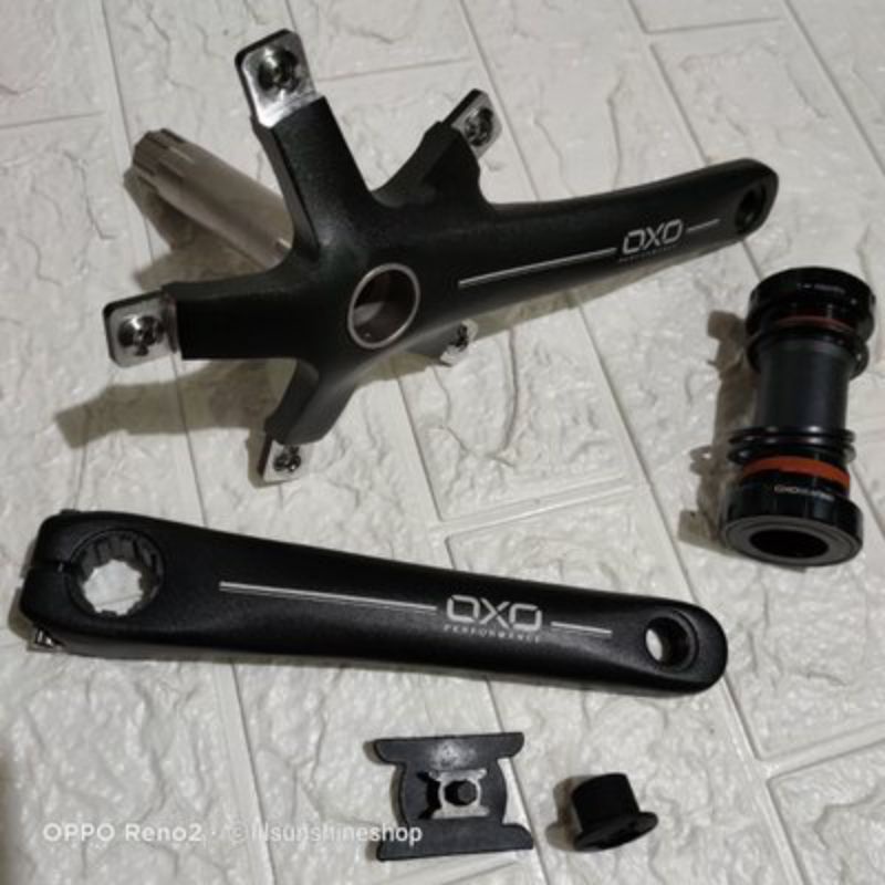 Crank Arm Stang Gear Hollotech 2 OXO BCD 130 Panjang Arm 170mm Plus BB HT2