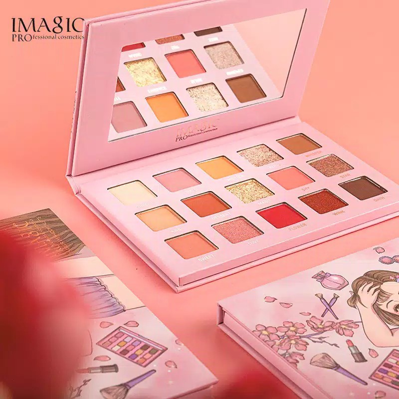 READY EY328 IMAGIC Eyeshadow Palette  15 warna  Pink  