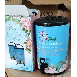 Milk Tea Bucket Motif 10 liter dispenser Air minum serbaguna cod
