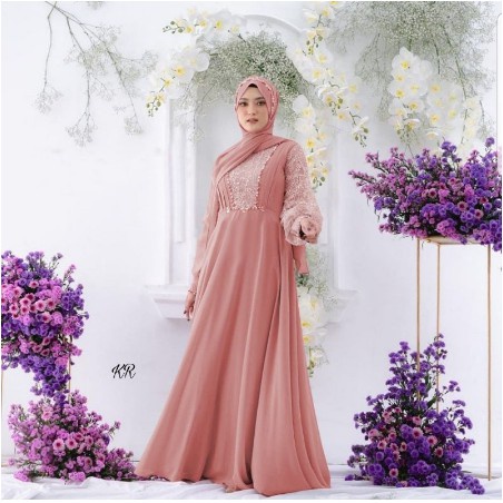 Gamis Remaja Kekinian 2021 Gamis Pesta Mewah Kekinian Wanita Terbaru Brokat Polos Hitam Modern L