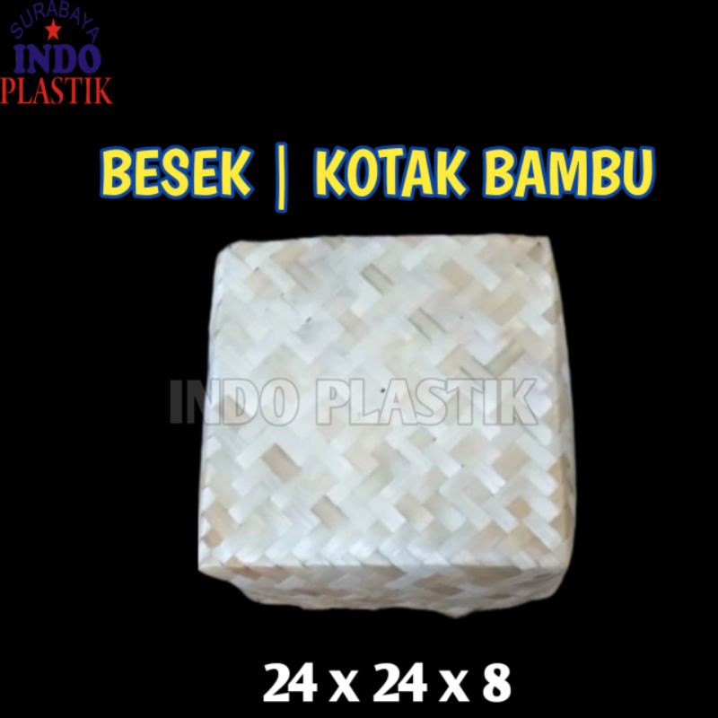 

ISI 10 PCS KOTAK NASI BAMBU 24X24X8 CM BESEK PITI BOX KADO SESERAHAN GAMPERS