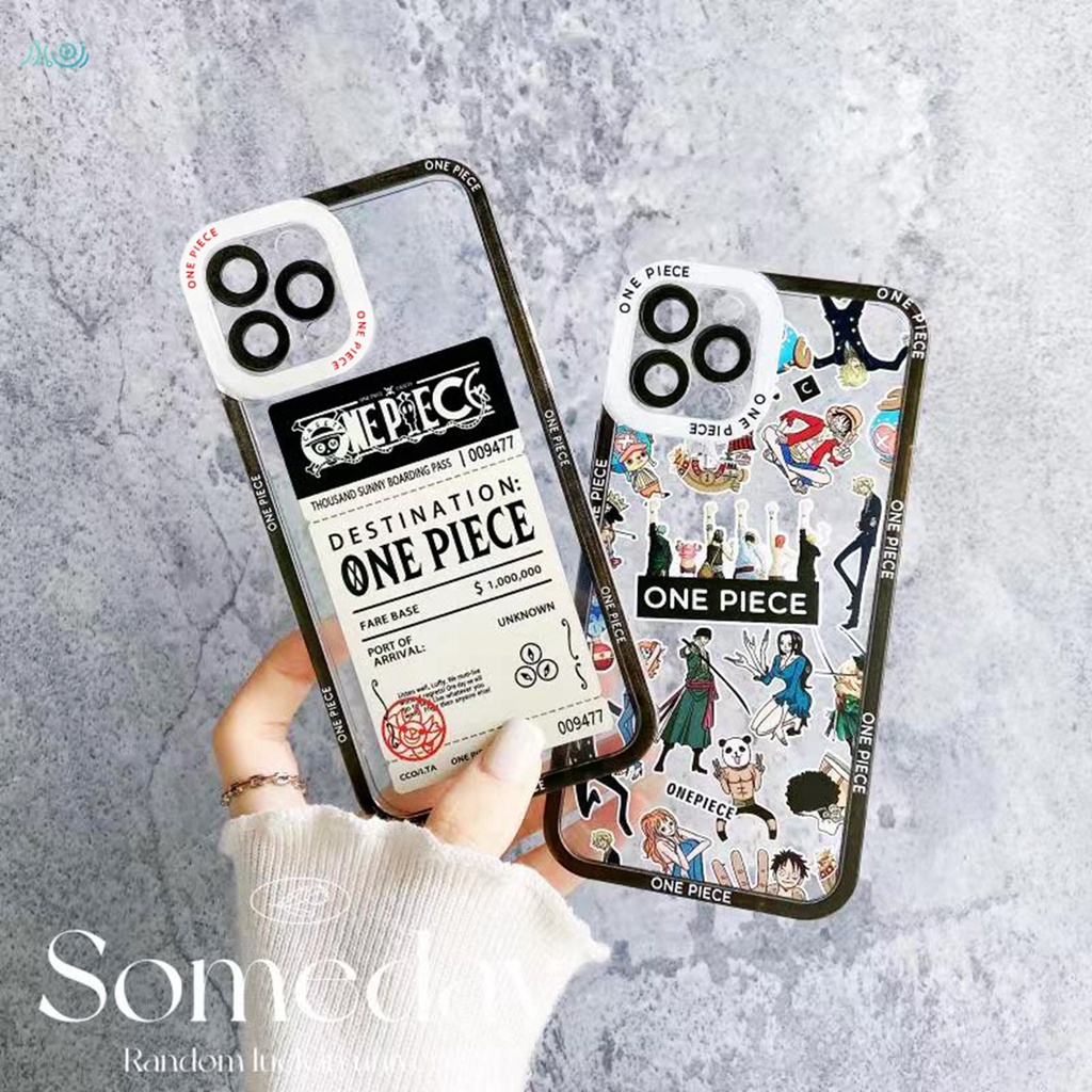 【One Piece】Lens Protector phone case for iPhone 11 12 Pro MAX X XS MAX XR 8+ 7 plus SE 2020 transparent soft TPU case shockproof back cover casing