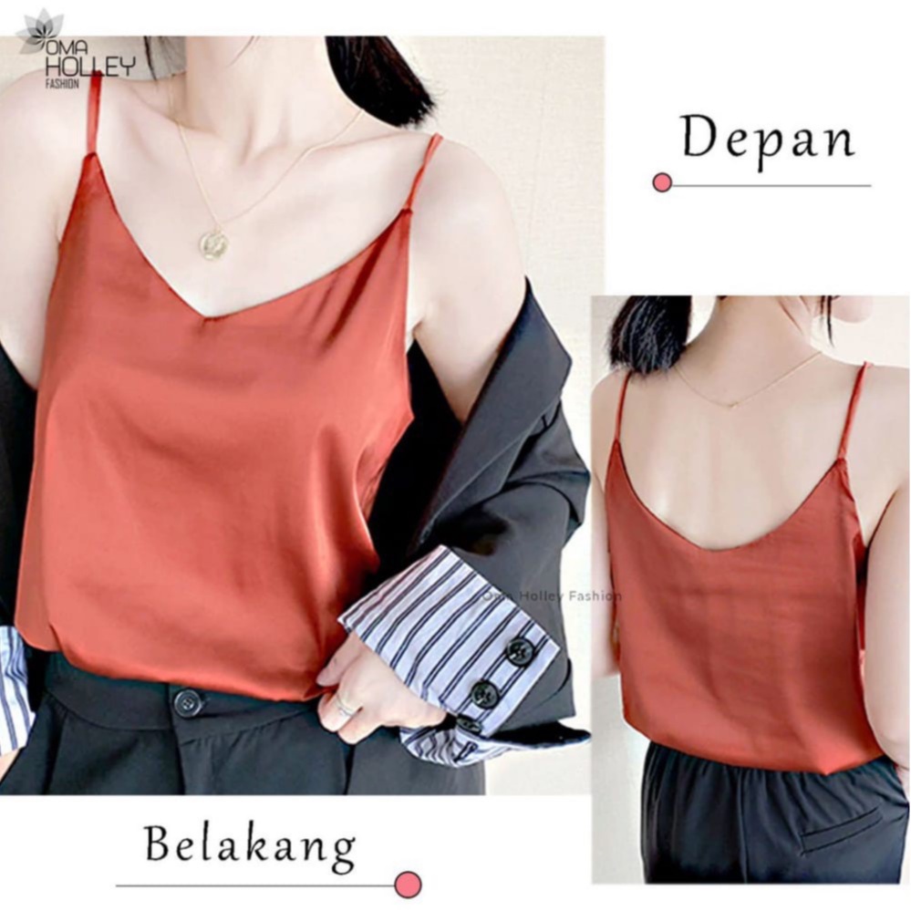 BEFAST - ZFS OOTD Wanita Tanktop SYINA / LUNA BASIC TANKTOP / Pakaian Tanktop / Atasan Wanita Sexy / Tanktop Santai / Tanktop Kekinian Remaja / Tanktop Leher V / Tanktop Polos Casual