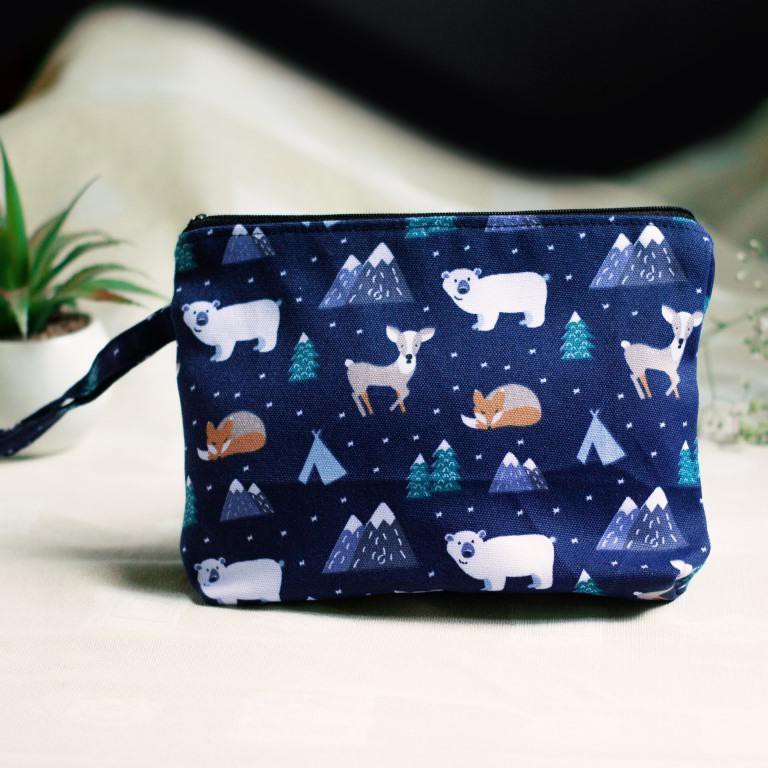 POUCH KANVAS – DOMPET KANVAS – DOMPET WANITA wh