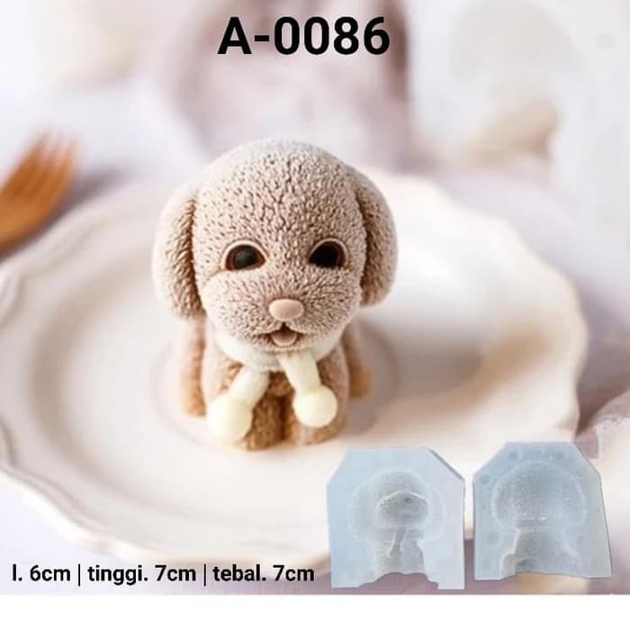 A0086 Cetakan silikon coklat cream entremet cake mold anjing puppy ck958