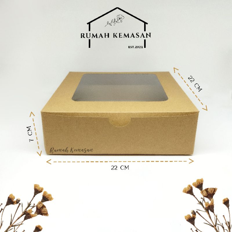 

Box Kraft Window 22x22x7