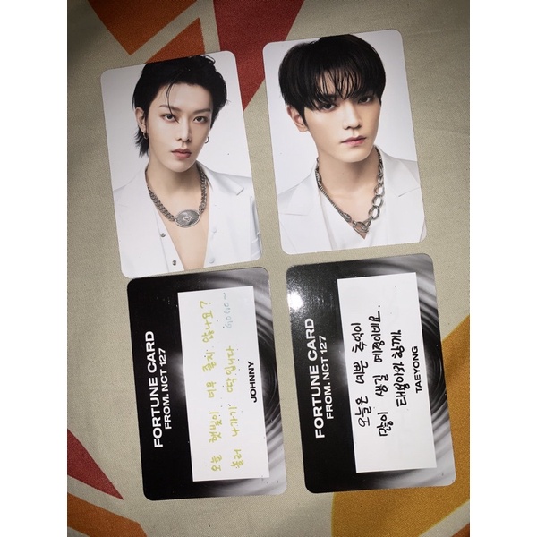 PHOTOCARD TAEYONG & YUTA KONSEP B FORTUNE THE LINK WITH FORTUNE CARD TAEYONG & JOHNNY