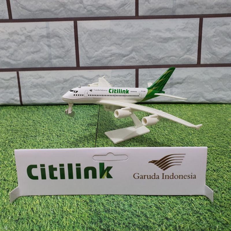 MAINAN DIECAST PESAWAT TERBANG CITILINK - MINIATUR PESAWAT BANDARA