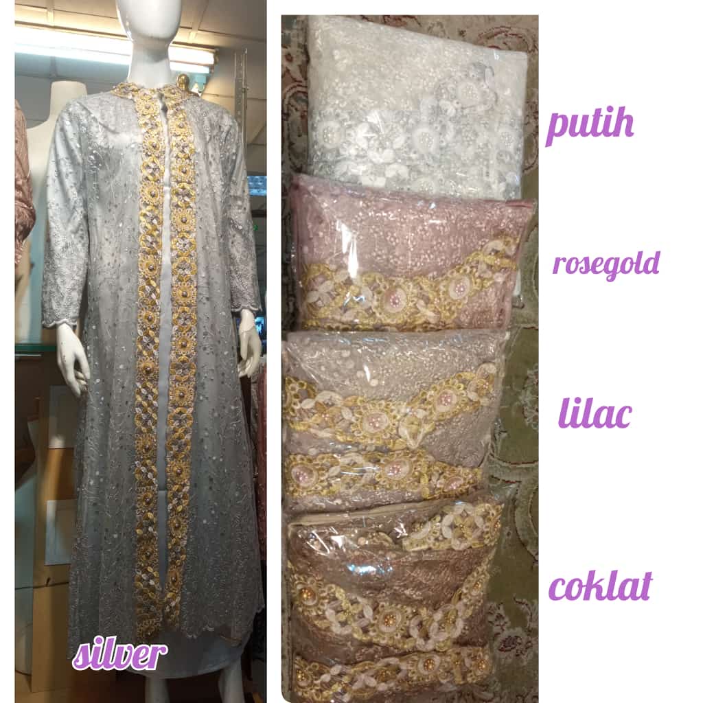 GAMIS BRUKAT MAXI SABINA/SIZES/M, L, XL, XXL/GAMIS MUSLIM SYARI/GAMIS MODEL BARU
