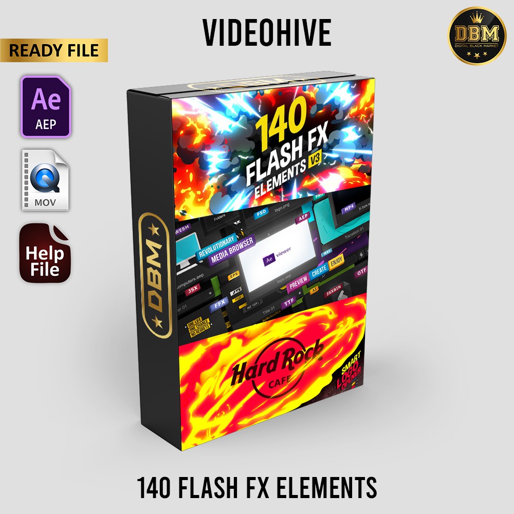 140 Flash Fx Elements - After Effects Project Files