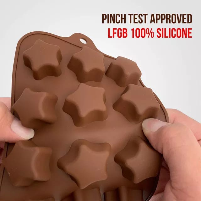 Cetakan Coklat Silicone Bintang Star 15 Grid Cetakan Coklat Jelly Pudding es Batu Star 15 Lubang Silicone Molds Baking Chocolate