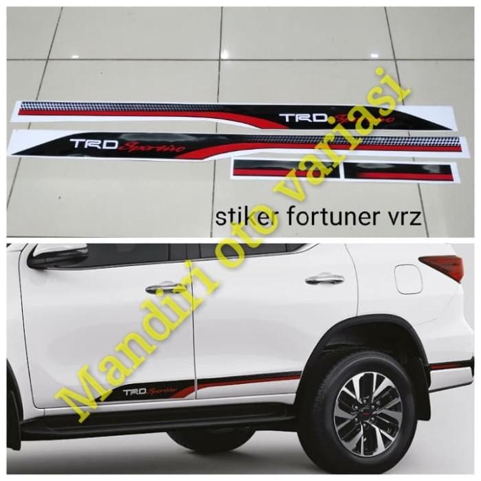 STIKER BODY MOBIL FORTUNER VRZ HITAM MERAH