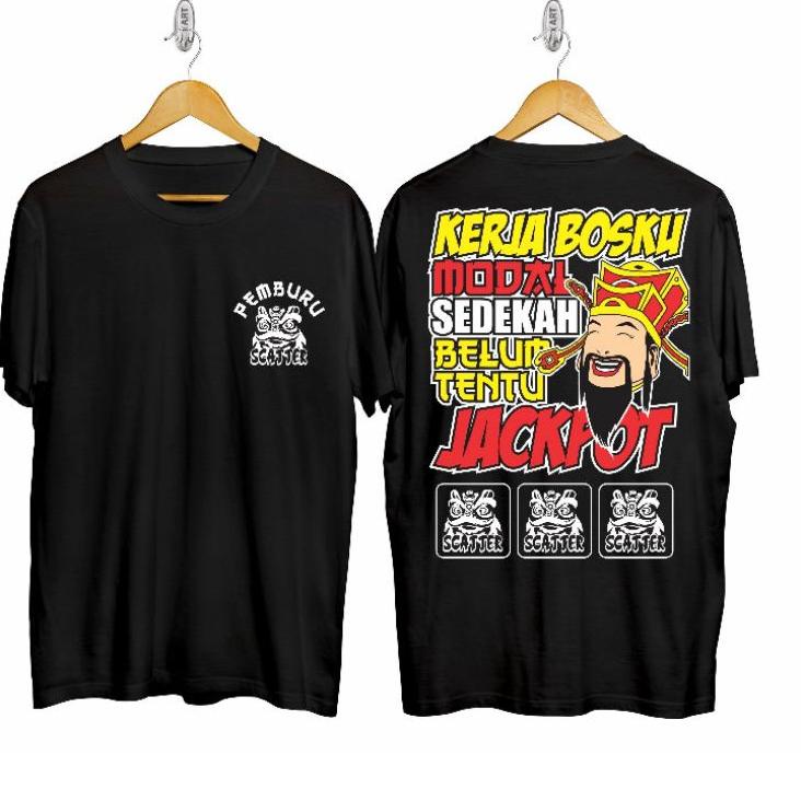 Recomend Baju kaos hitam atasan pria kaos pria sceter korban sketer jkpot ppkm ~