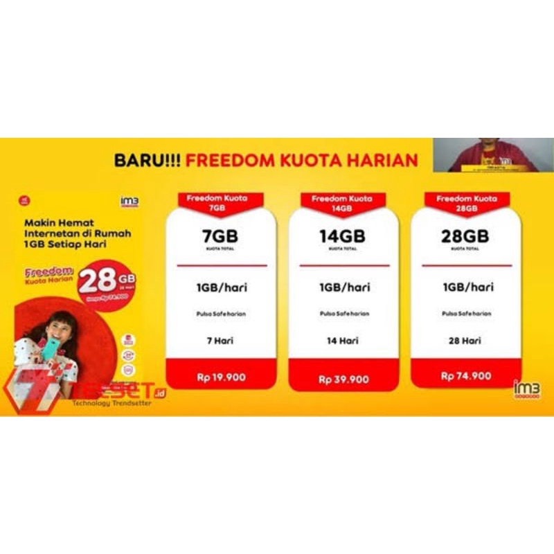 VOUCHER INDOSAT FREEDOM KUOTA HARIAN 7GB 7HARI 14GB 14HARI 28GB 28HARI