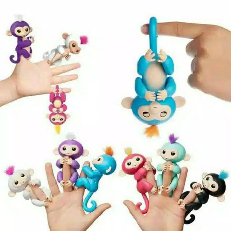 Mainan Fingerlings Baby Monkey Boneka Jari Tangan Boneka Monyet