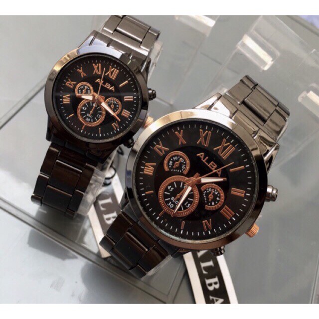 DG06 jam tangan couple alba variasi crono murah