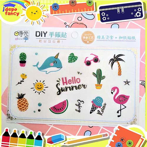 

[4 PCS] Stiker DIY TJTZ016 / Sticker Hias Lucu 1 Set Isi 4 Lembar Sesuai Foto