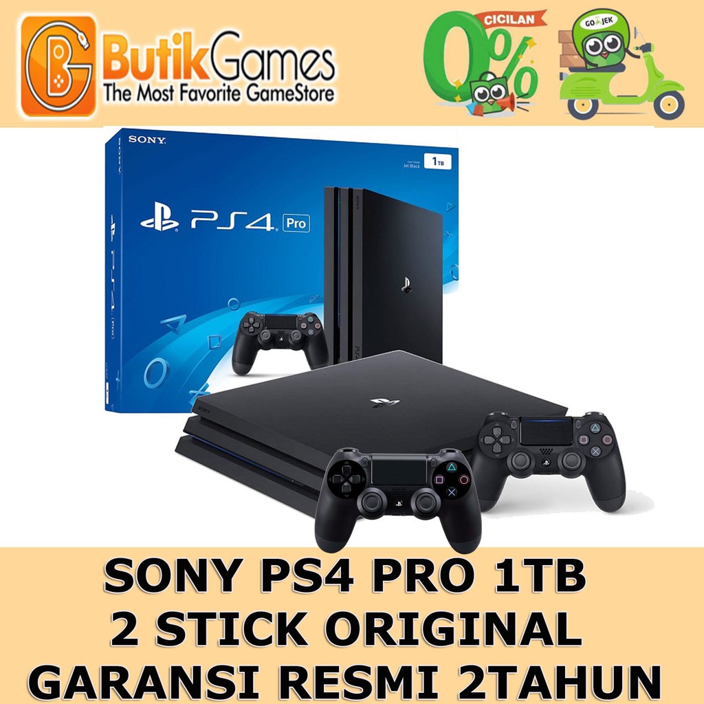 PS4 Pro PlayStation 4 Pro 1TB 2 Stick Original Garansi Resmi