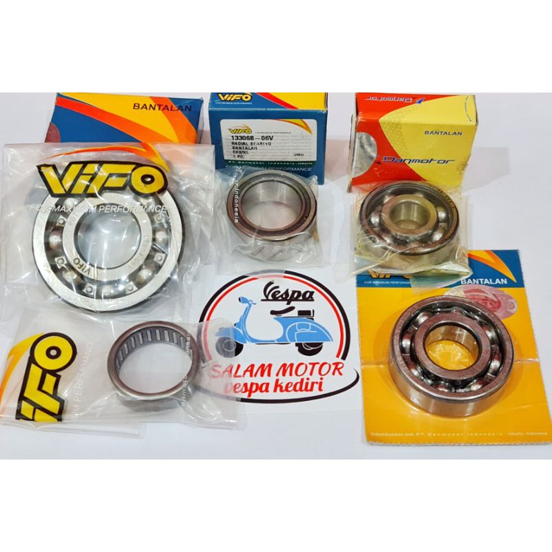 Bearing laher mesin vespa set As besar Px Ps Excel Exclusive Spartan Sprint laher as kruk laher roda