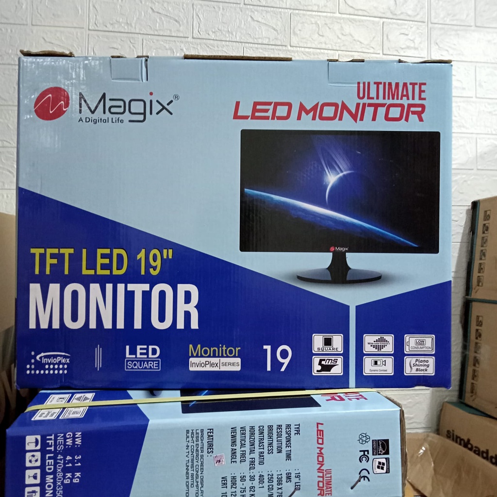 Monitor LED Magix 19&quot; Wide Screen VGA&amp;HDMI