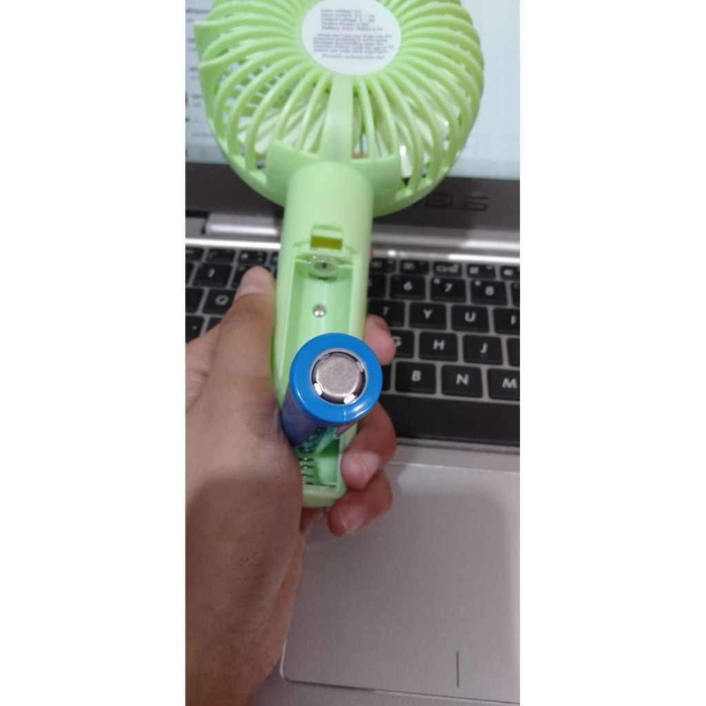 Handy Mini Fan WARNA POLOS Kipas Portable Mini Kipas Tangan Recharger Termurah