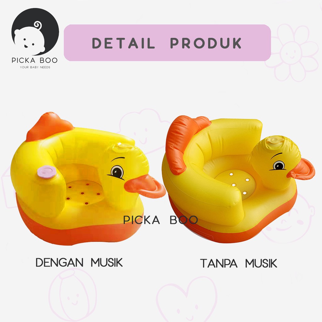 PICKA BOO Kursi Pompa Sofa Tiup Bayi Karakter Bebek