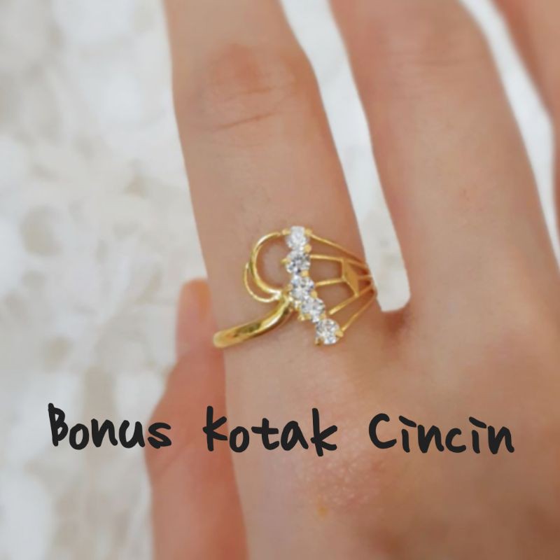 Cincin Model Kipas Emas Muda 1 gr