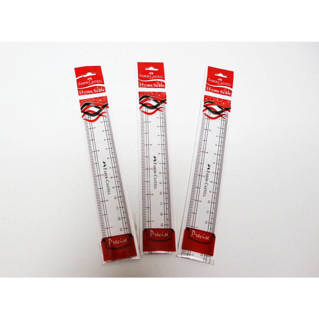 

Ruler / Penggaris Faber Castell Ukuran 15cm Bening Transparan