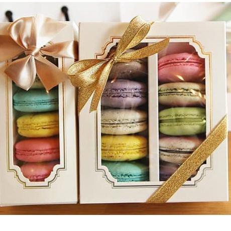 

☞91877✫ Box TARIK MINI PUTIH sekat macaroon makaron coklat kotak kado sovenir panjang ♖