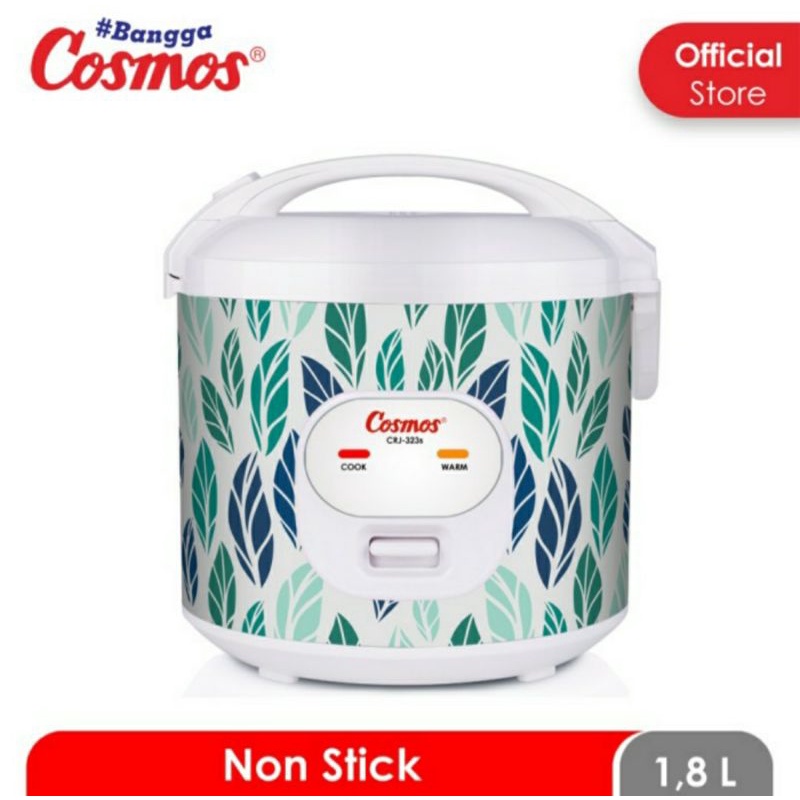 Rice Cooker Cosmos CRJ 323s 1,8 Liter Inner Pot Teflon Magic Com Cosmos Penanak Nasi Cosmos 323s