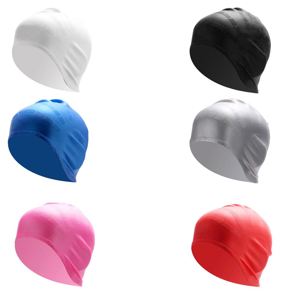 Boihon Topi Renang Silikon Wanita Panjang Swim Hat Hair Protect Cover Kuping