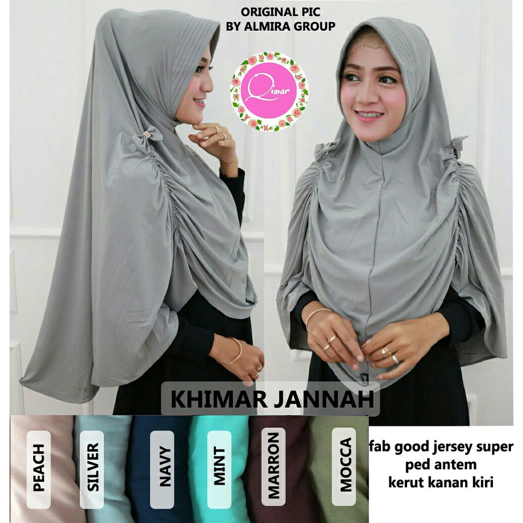 KHIMAR SYAR'I JANNAH ADA KERUT KANAN KIRI