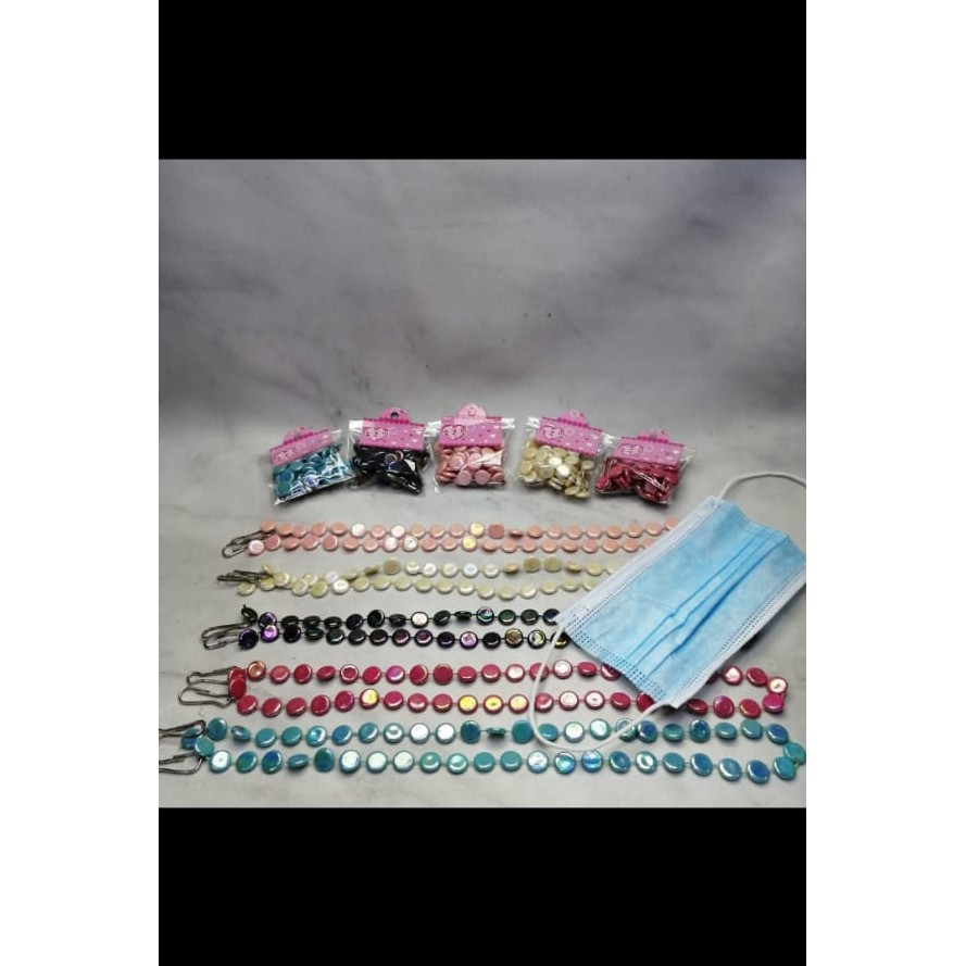 1 LUSIN TALI PENGIKAT MASKER KONEKTOR KALUNG MASKER HIJAB