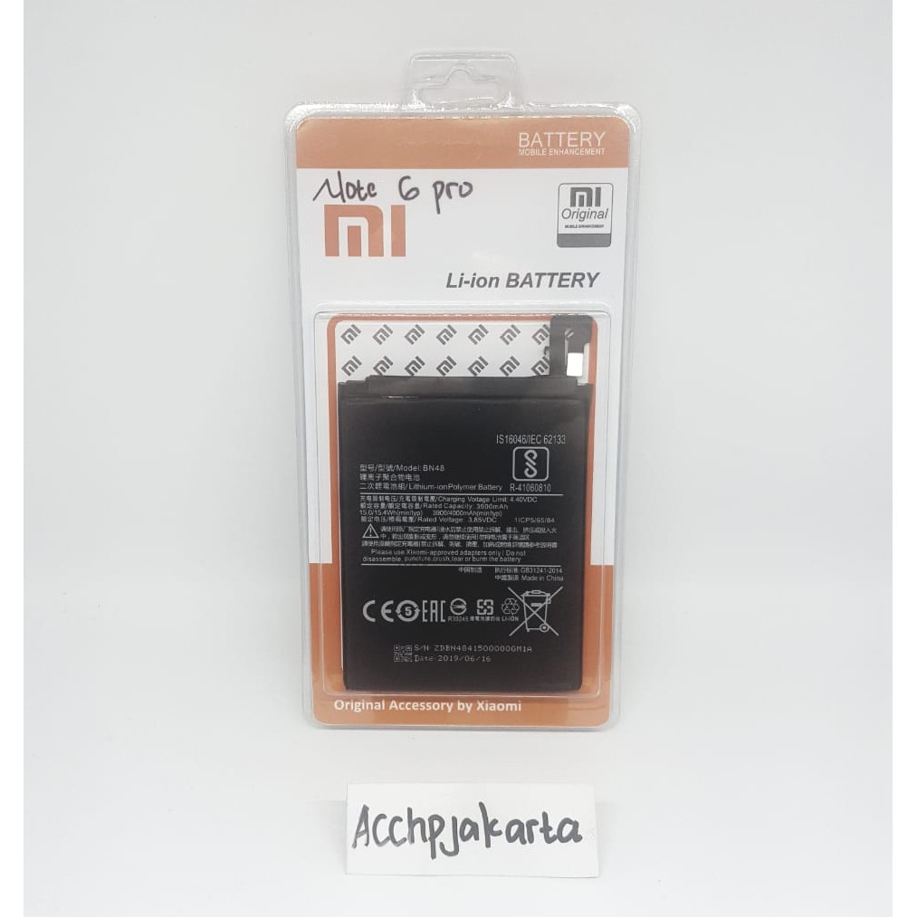 Baterai Batre XiauMi Redmi Note 6 Pro BN 48 Original Battery Xiomi  Redmi Note 6 Pro BN48 XiauMi