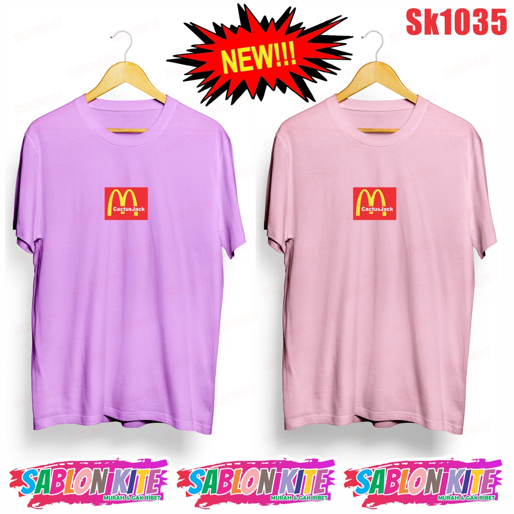 MURAH!!! KAOS KPOP KPOPxMCD CACTUSJACK YOONGI SK1035 SUGA UNISEX COMBED 30S