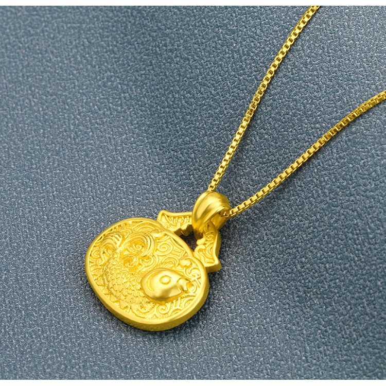 Liontin Bentuk Ikan Lapis Emas Asli Kadar 375 Untuk Pria Dan Wanita