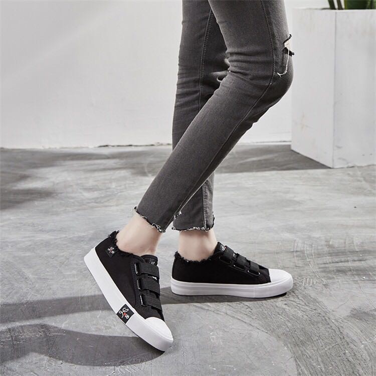 RYX - Comfort Velcro Sepatu Sneakers Canvas Wanita Fashion Casual - Ori Import