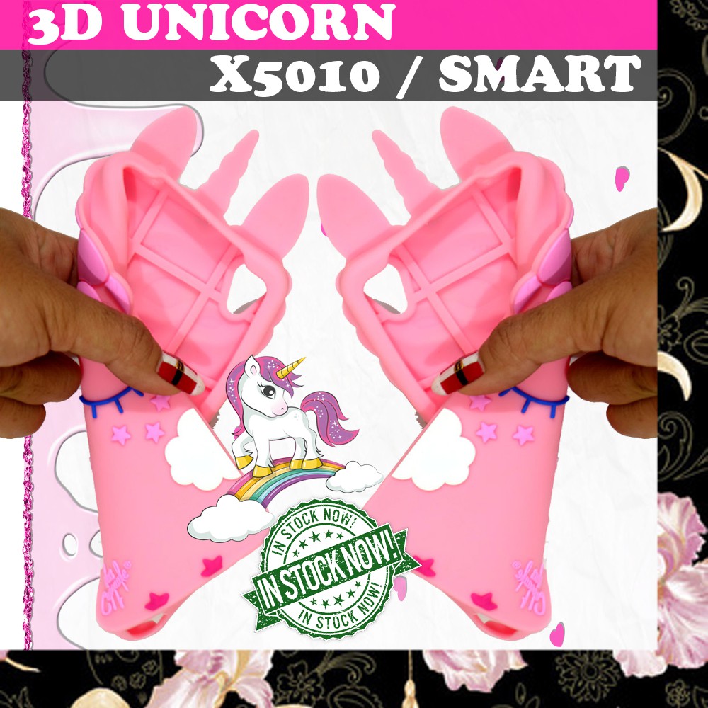 3D Cartoon Unicorn Case Infinix Smart X5010 Softcase 4D Infinix X5010 Smart Silicone 3D Unicorn Case