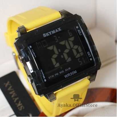 Jam tangan original skymax 2119G kotak Digital UNISEX tahan air Bisa Berenang BERGARNSI