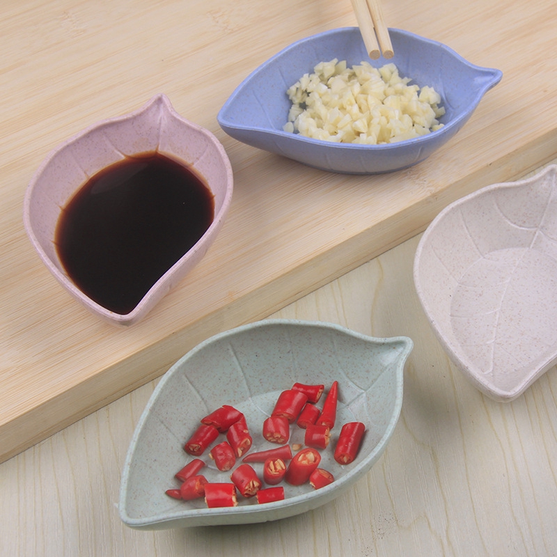 [ Kitchen Eco-friendly Wheat Straw Material Food Dish ] [ Vinegar,Salt,Flavor,Sauce,Seasoning Dish ] [ Kitchen Gadget ]