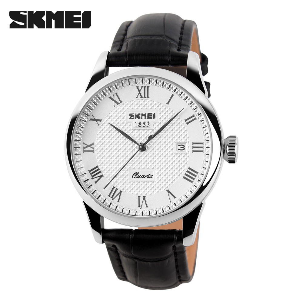 Jam Tangan Pria Clasic SKMEI 9058 Original Anti Air Hitam Putih