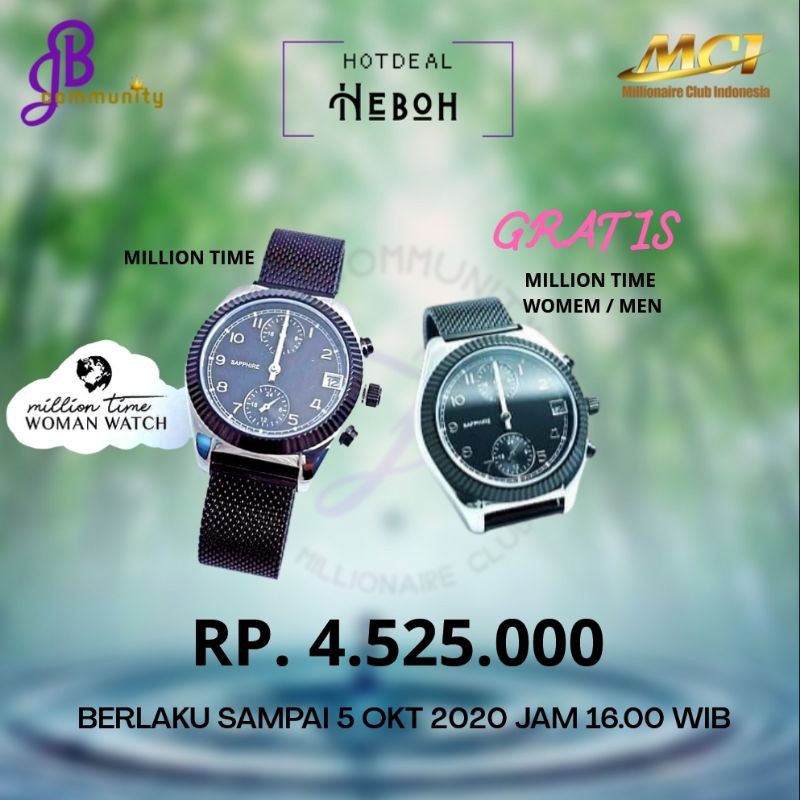 promo beli 1 free 1 jam tangan original mci