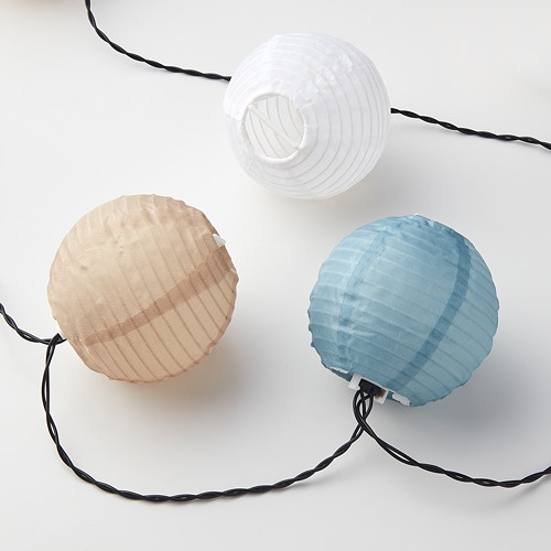 Lampu hias lampion rantai gantung taman outdoor LED SOLVINDEN IKEA - BARU