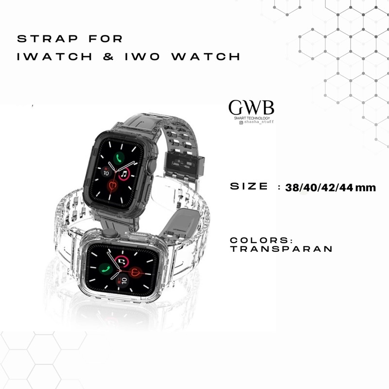 STRAP TRANSPARAN SPORT STYLE IWATCH &amp; IWO WATCH