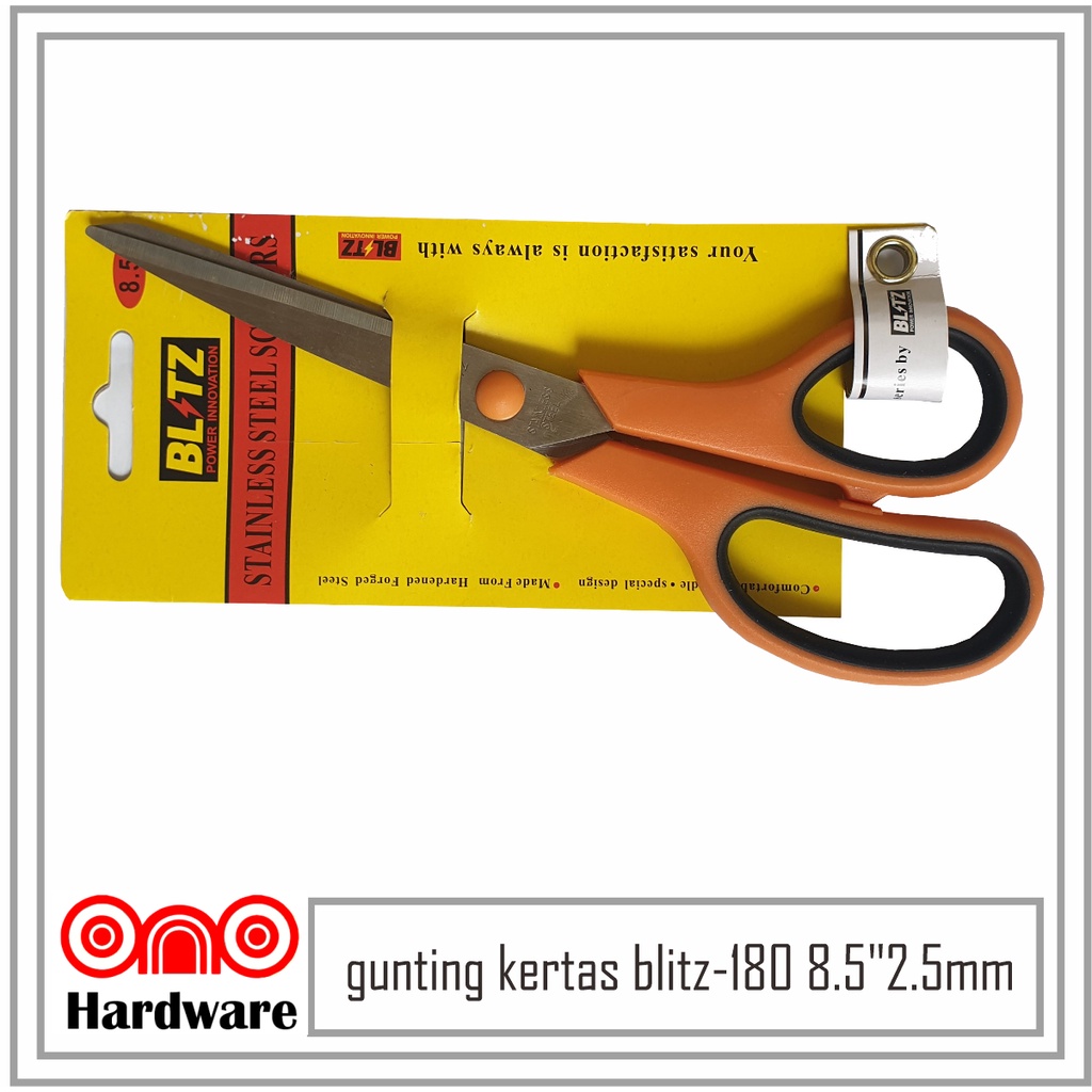 

Gunting kertas BLITZ-180 8.5"2.5MM - Stainless steel scissors