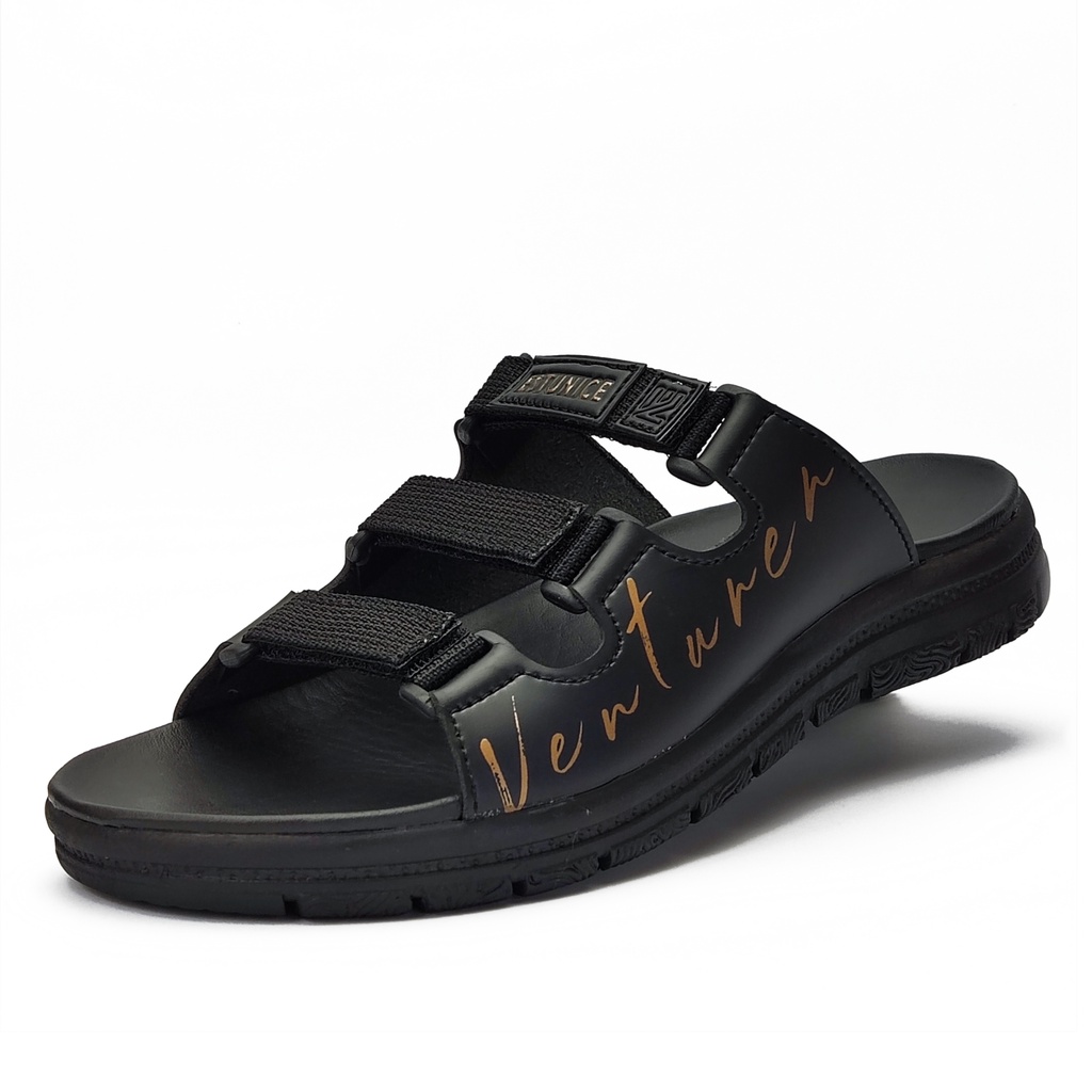 Estunice Sandal Slop Pria Gunung - Venturer G1 Hitam-1