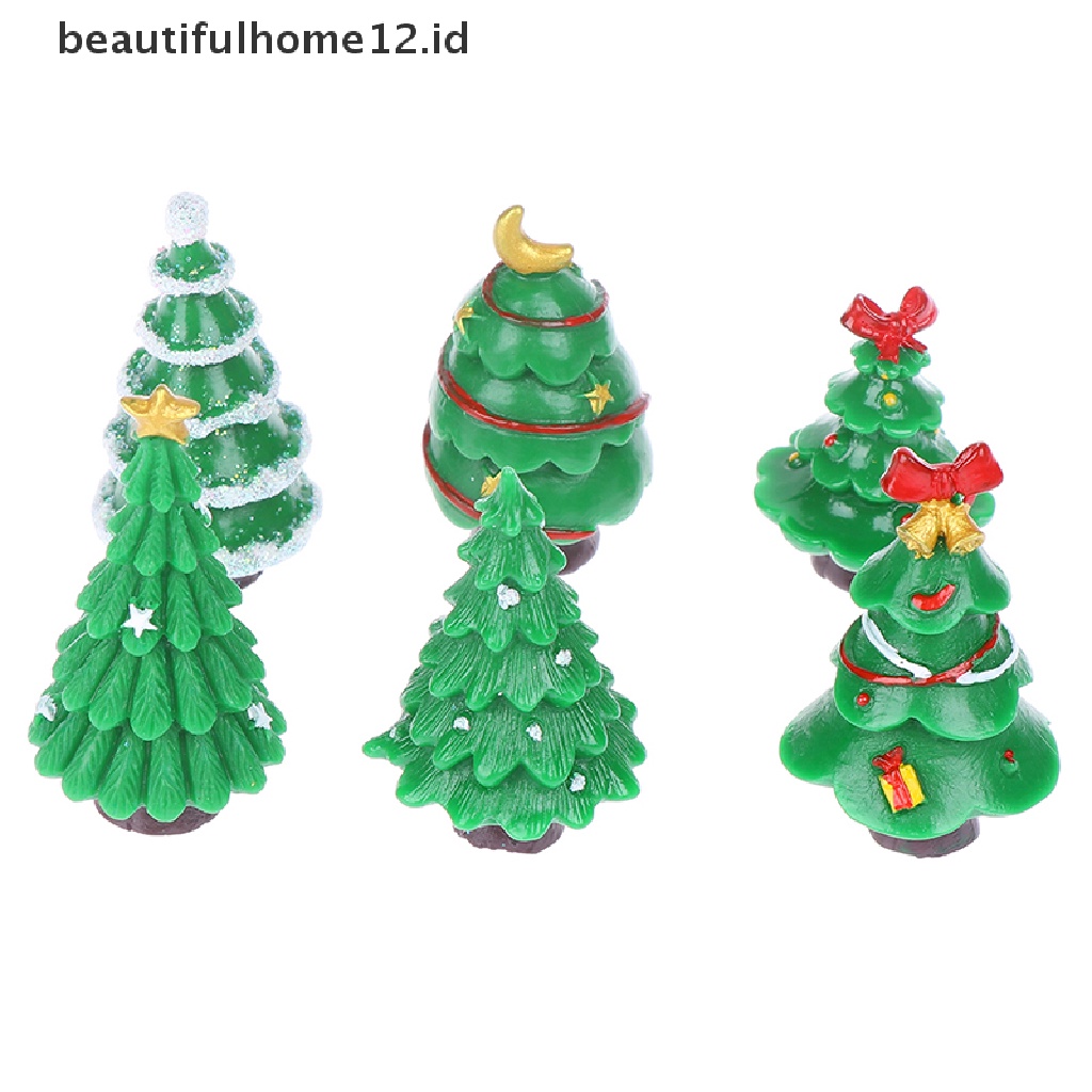 (Beautifulhome12.Id) Miniatur Pohon Natal Bahan Resin Untuk Dekorasi Taman