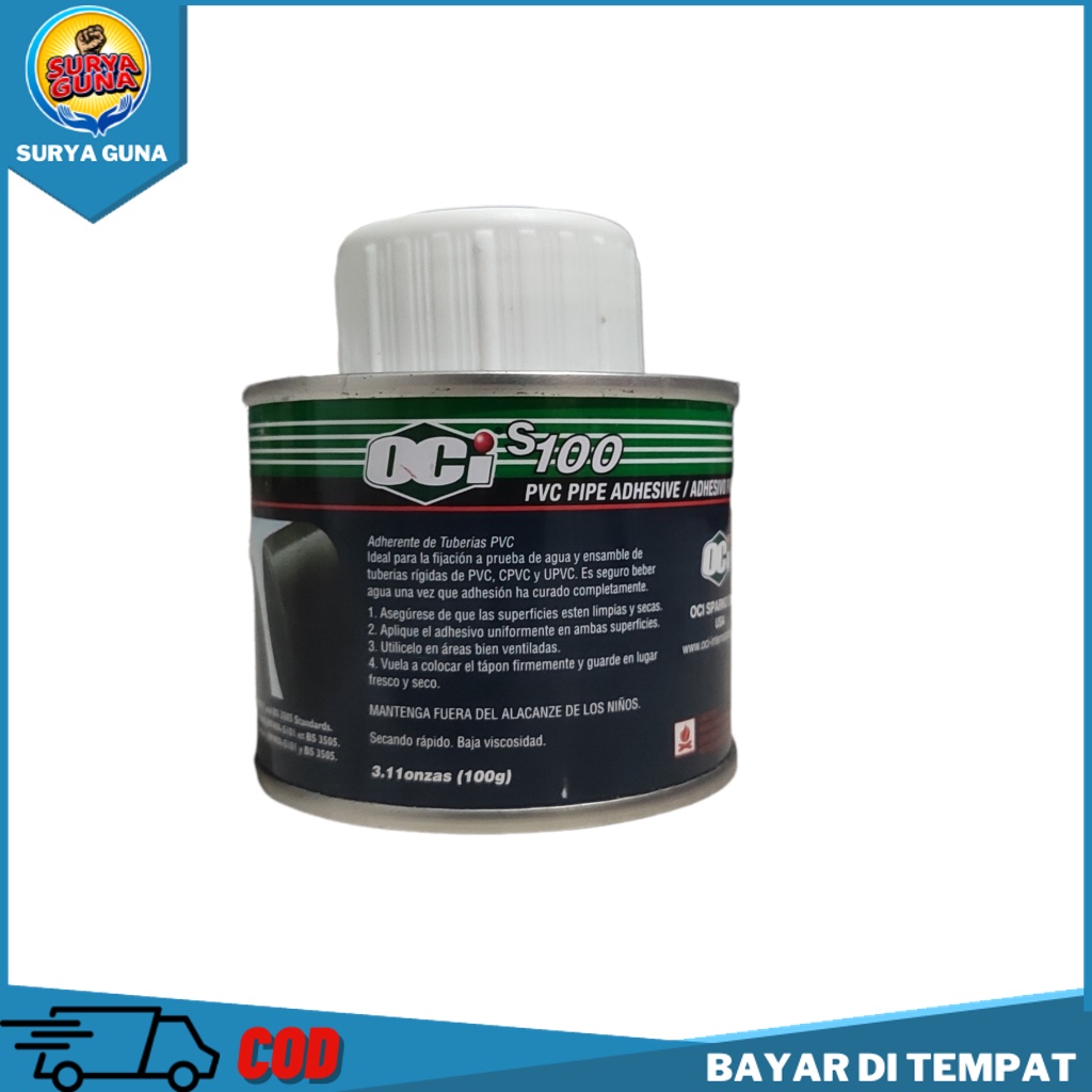 Jual Perekat pipa Pvc Lem pipa OCI S100 100g