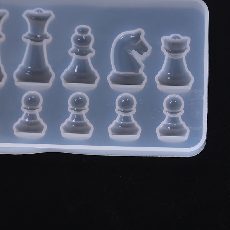 Cetakan Silikon uv Resin Bentuk Catur Internasional Untuk Craft Diy